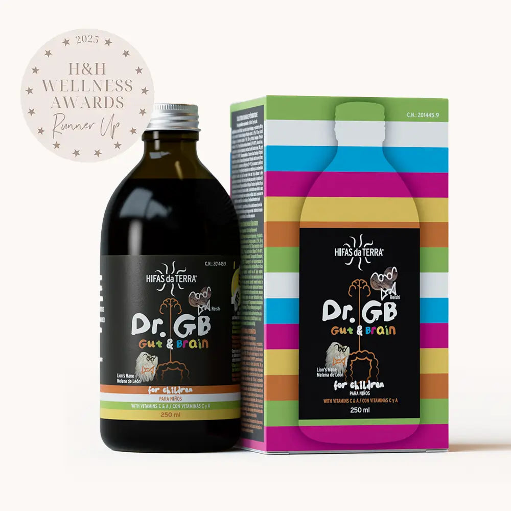 Jarabe Dr. GB (Gut & Brain) con Reishi, Melena de león, Prebióticos y Vitaminas C y A
