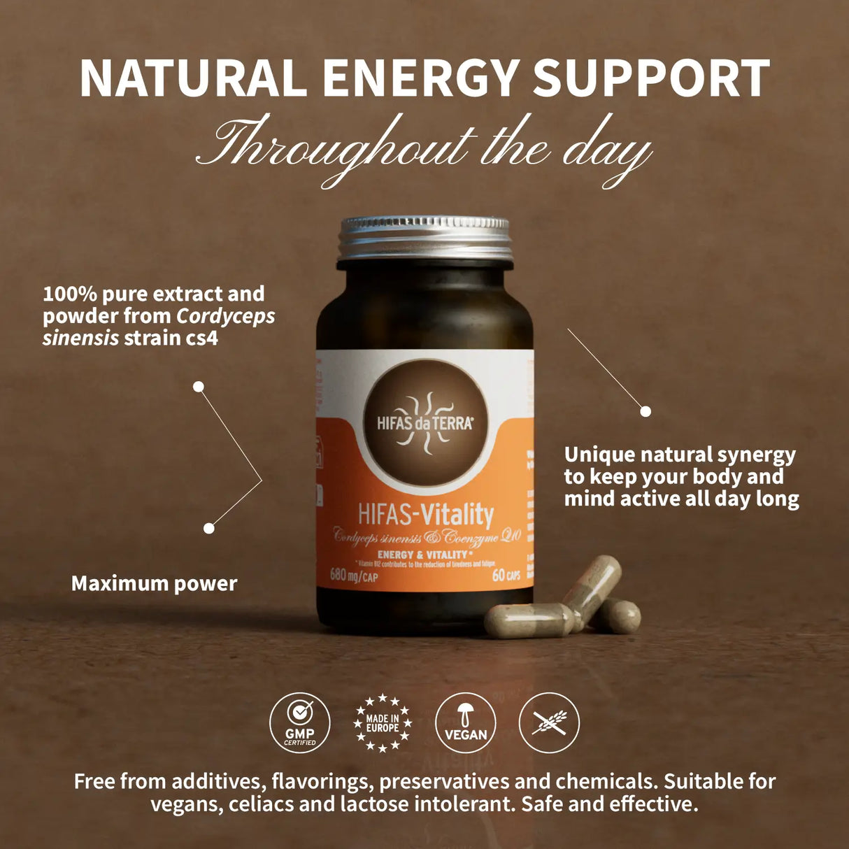 Hifas-Vitality (Cordyceps extract) Energy and Fatigue