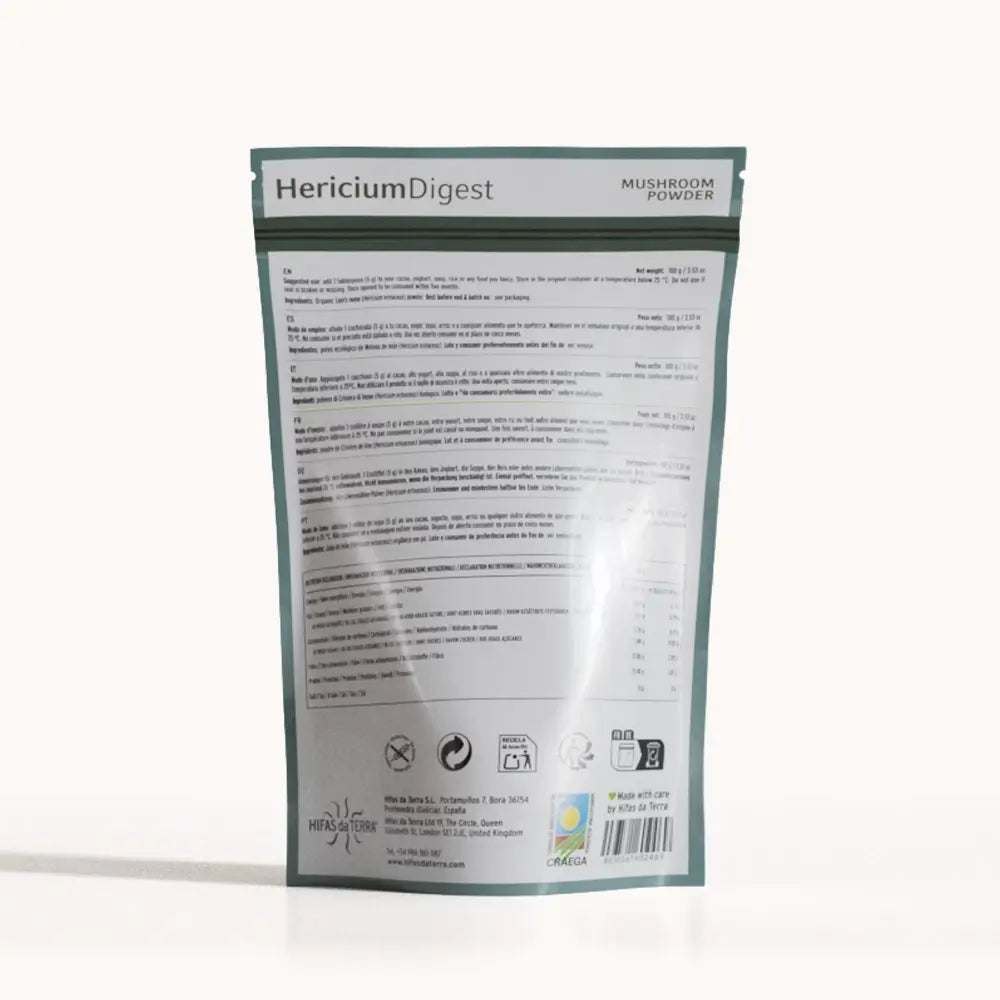 Hericium Digest Polvo 100% ECO de Melena de león