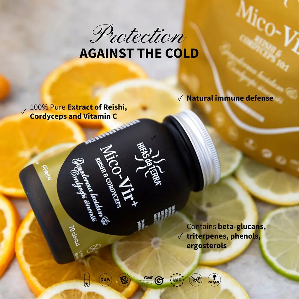 Mico-Vir+ Extractos Puros de Reishi y Cordyceps