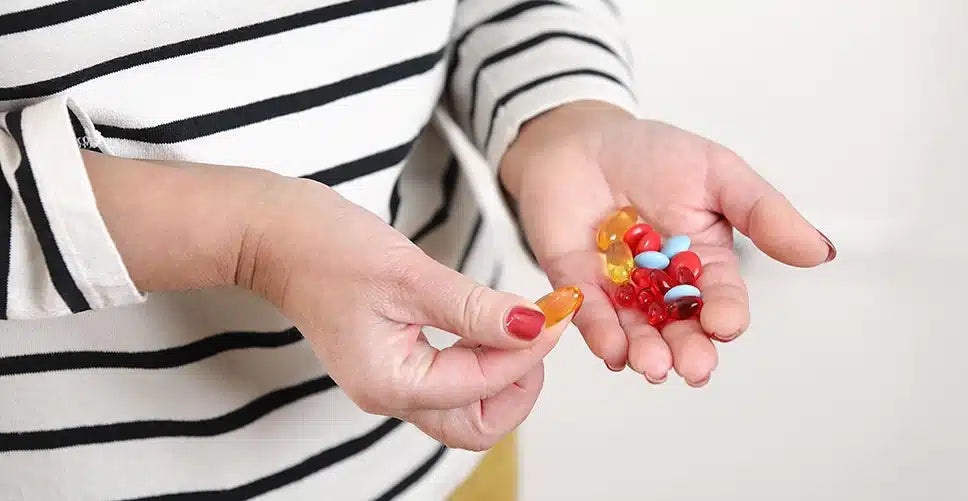 Chemical pills in hand