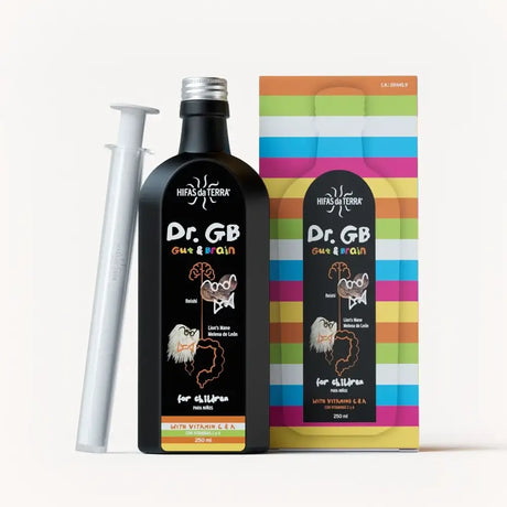 Jarabe Dr. GB (Gut & Brain) con Reishi, Melena de león, Prebióticos y Vitaminas C y A
