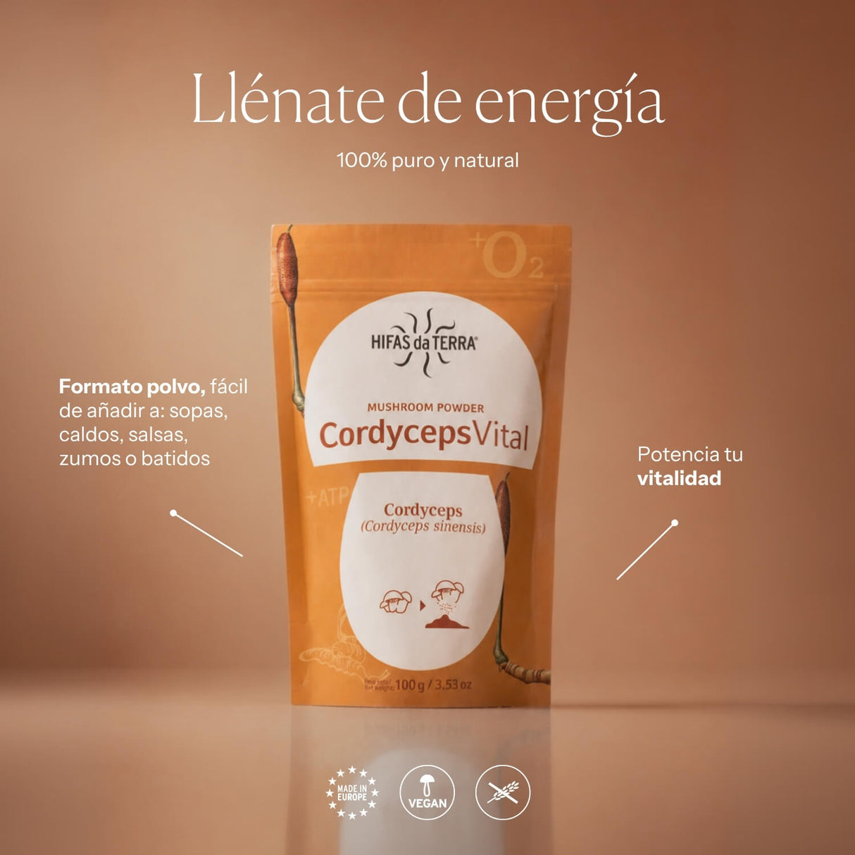 Cordyceps Vital 100% Polvo de Cordyceps