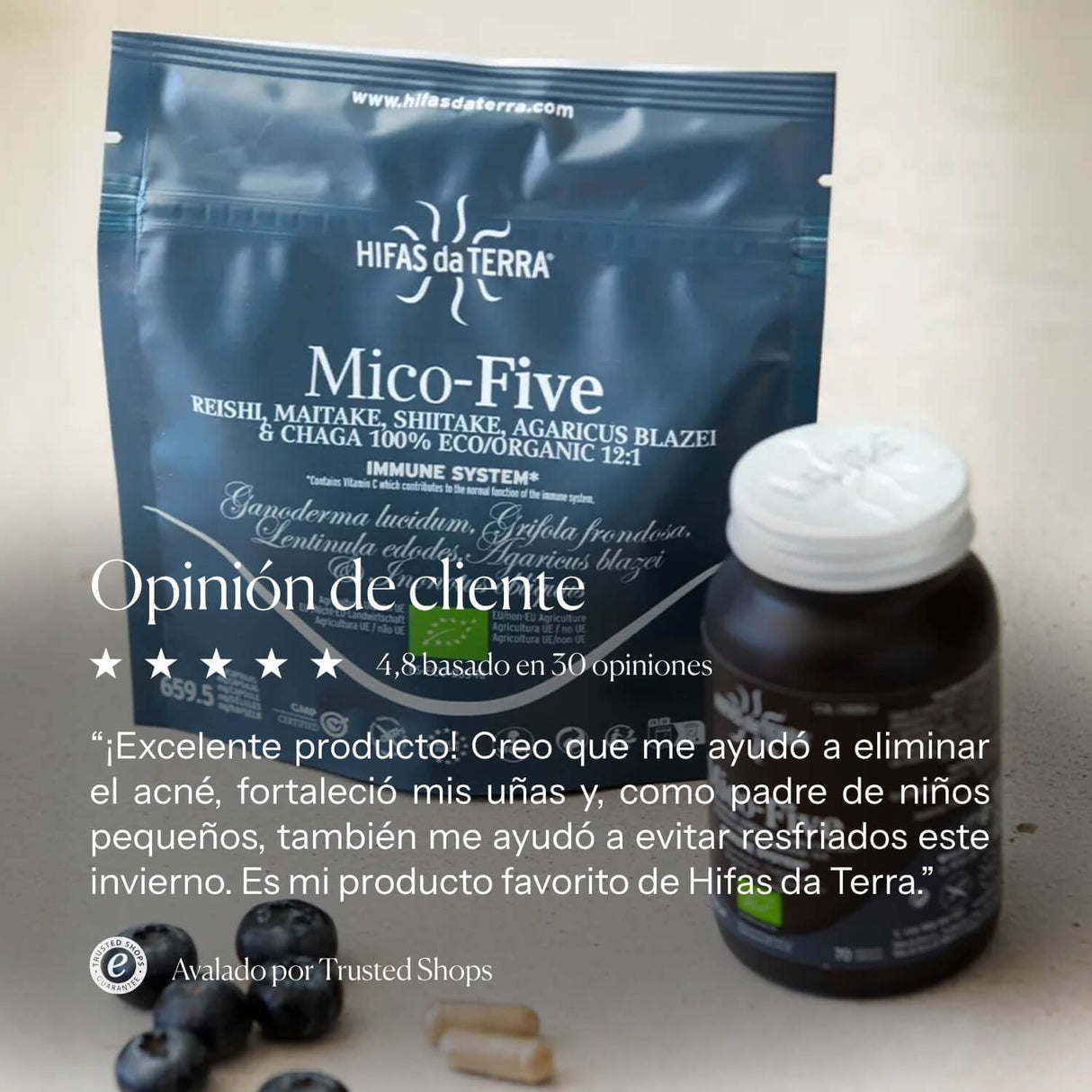 Mico Five (Chaga, Reishi, Maitake, Shiitake, Sun mushroom) Capsules