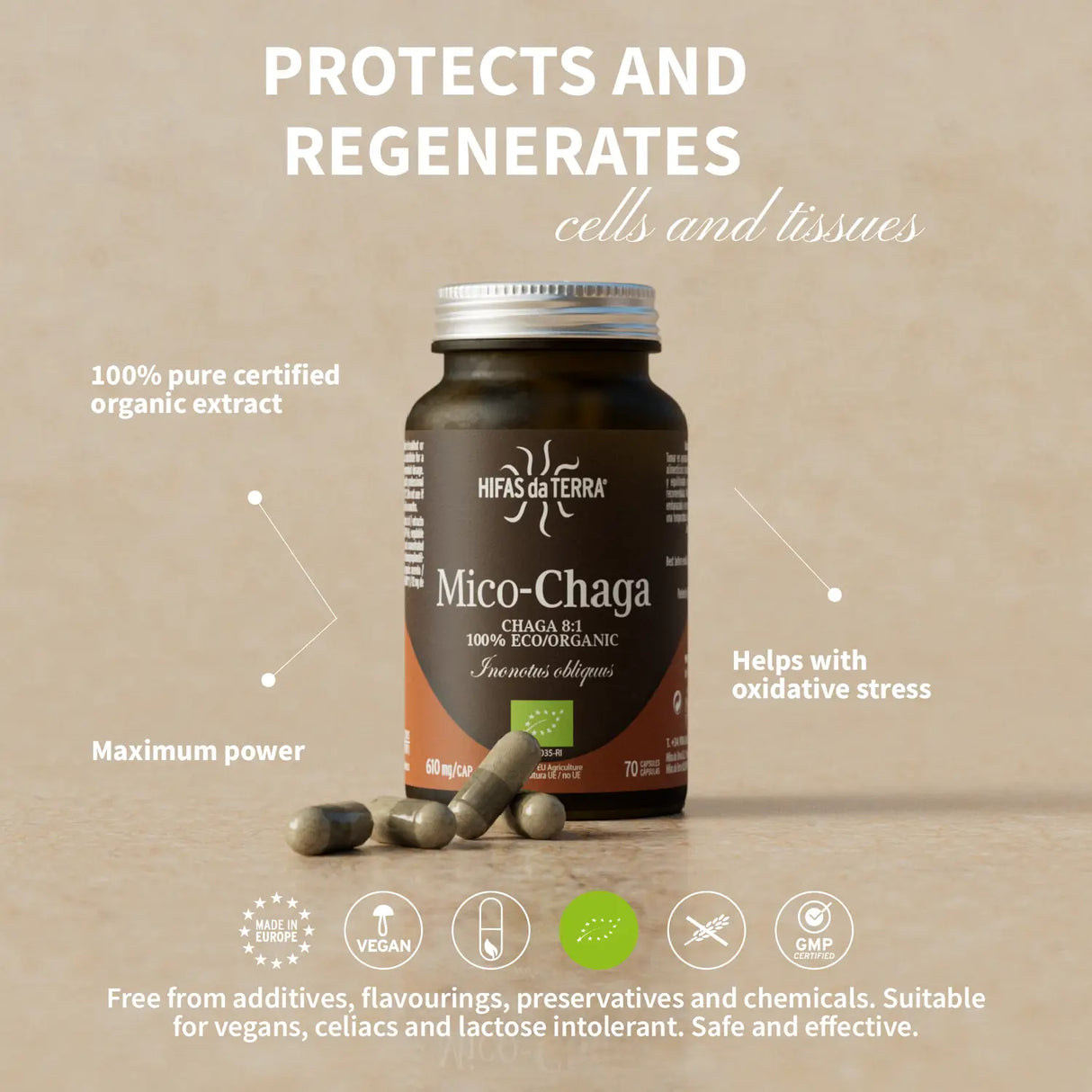 Mico-Chaga Extracto Puro ECO de Chaga
