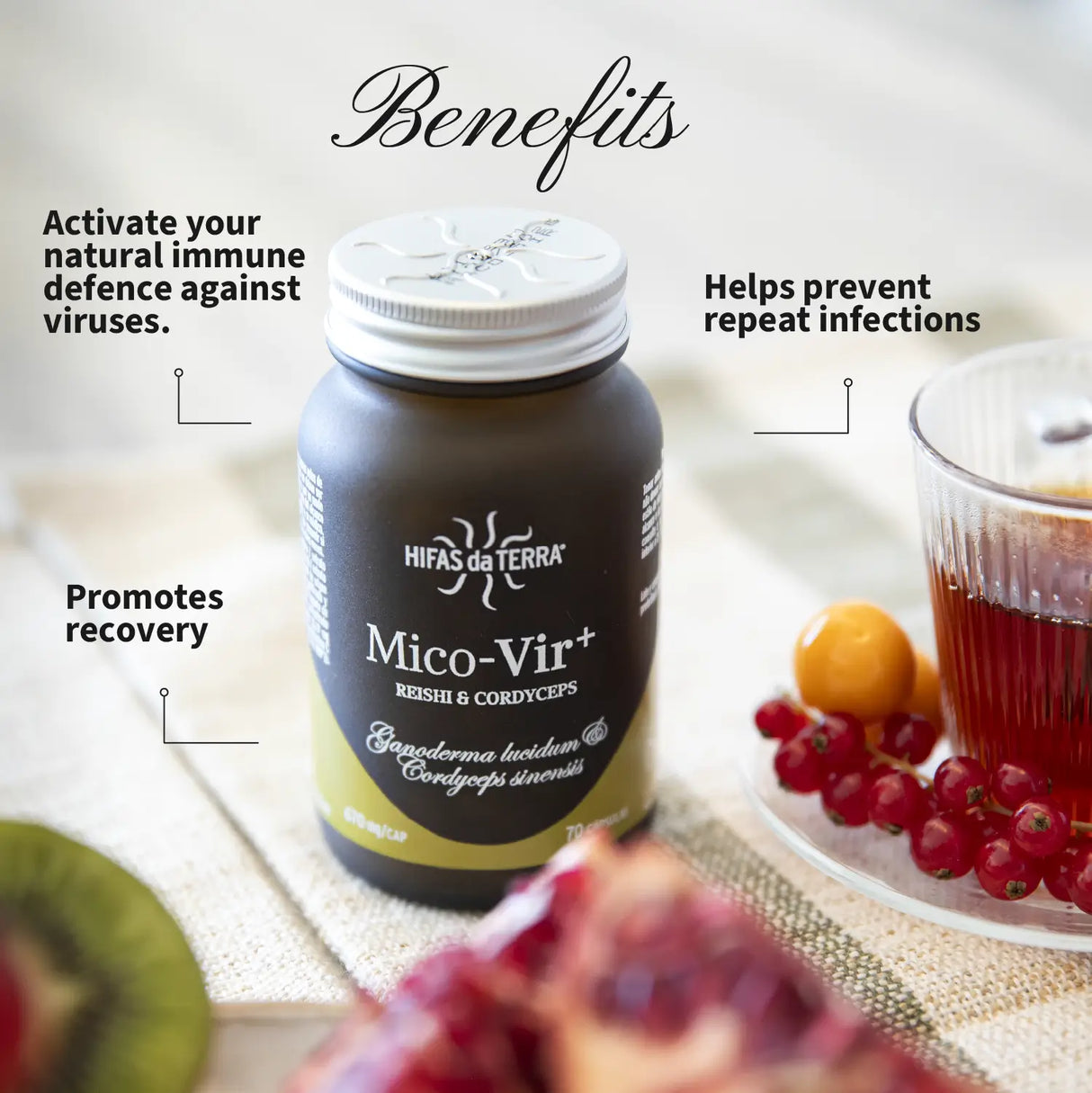Mico-Vir+ Extractos Puros de Reishi y Cordyceps